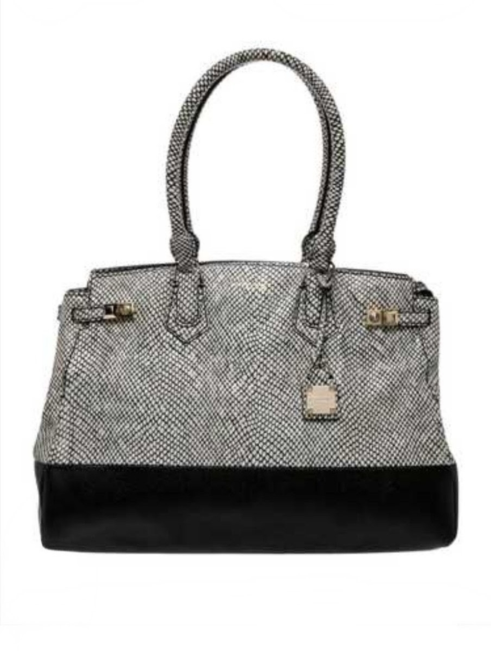 Henri Bendel Snakeskin Embossed Leather Satchel Tote 🖤 🐍